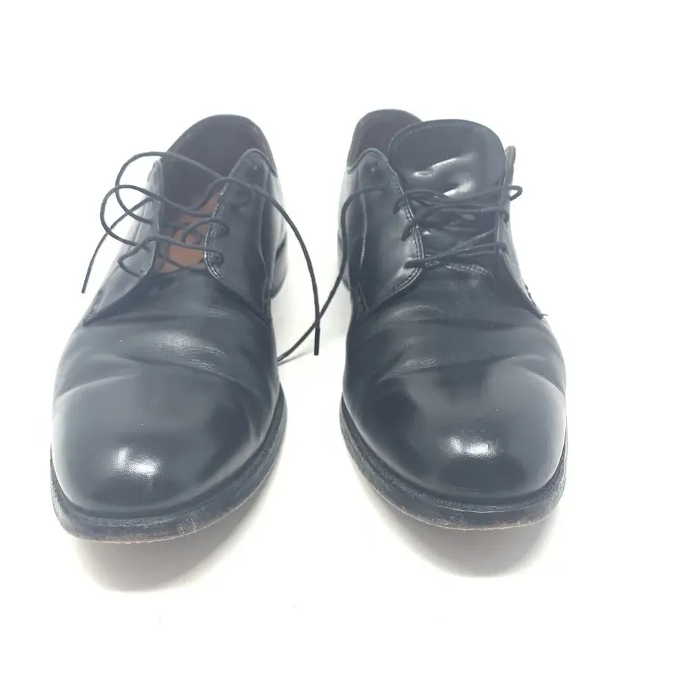 Allen Edmonds Bristol Plain Toe Blucher Leather Sole Black 13 AA Narrow